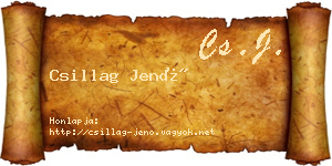 Csillag Jenő névjegykártya