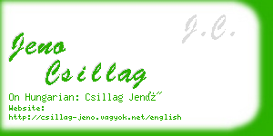jeno csillag business card